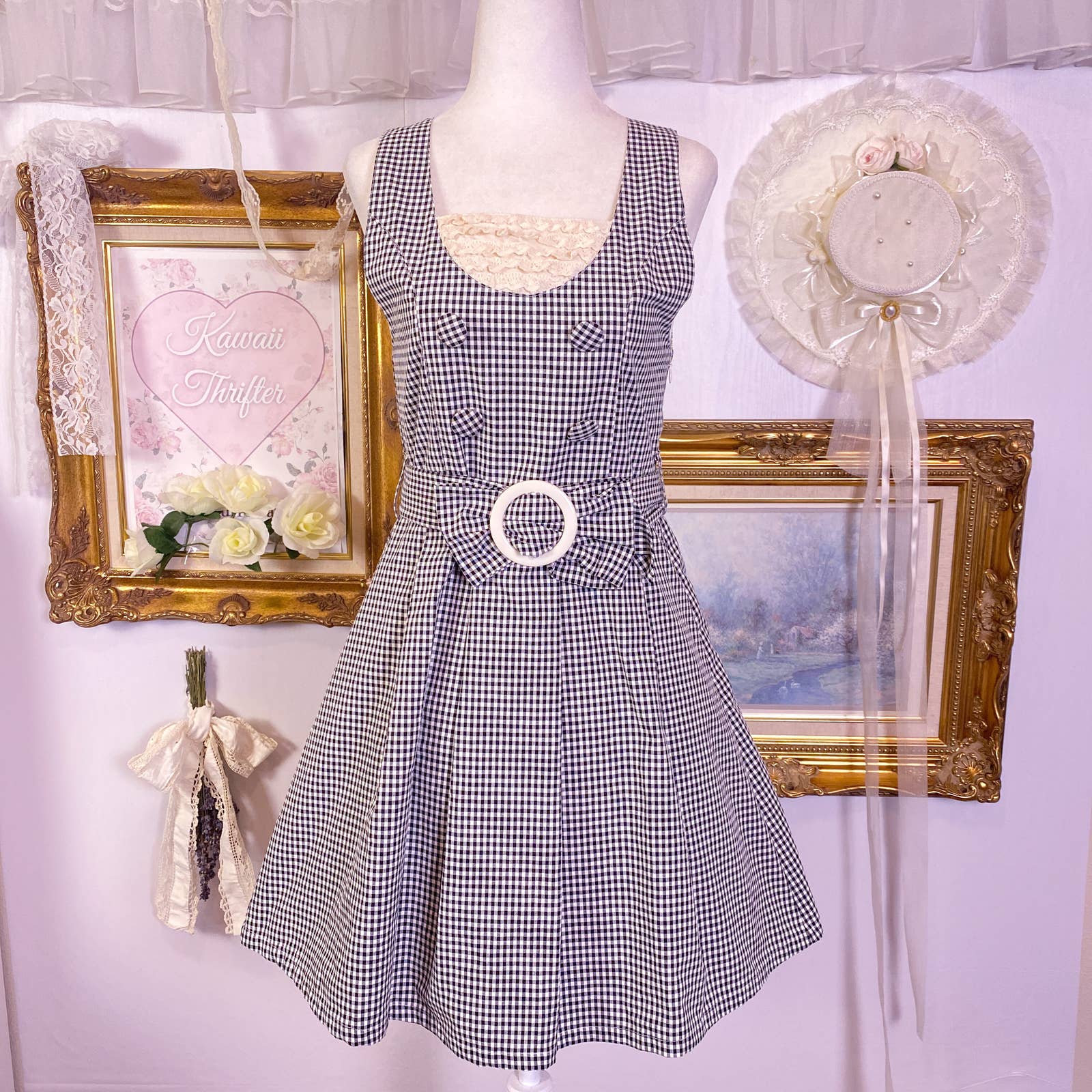 An another angelus gingham JSK with belt – Kawaii Thrifter by