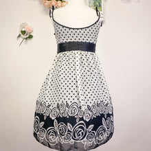 Load image into Gallery viewer, TRALALA liz lisa polkadot rose black and white babydoll dress 1898
