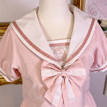 Load image into Gallery viewer, my melody sanrio x majoretty pastel blue sailor collar dress with bow tie M 1749
