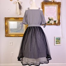 Load image into Gallery viewer, axes femme poetique lolita off shoulder gingham jirai kei dress with belt 1764
