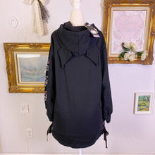 Load image into Gallery viewer, Kuromi sanrio hoodie pullover sweater dress with kuromi ears 1747
