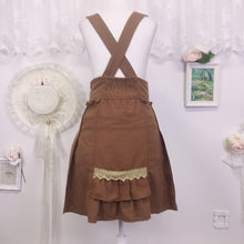 Load image into Gallery viewer, Axes Femme brown suspender lolita skirt 1948
