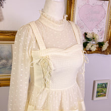 Load image into Gallery viewer, Liz Lisa sheer faux 2-piece heart tulle long blouse 1738
