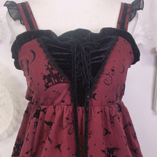 Load image into Gallery viewer, Axes Femme gothic style red and black lolita dress 1969
