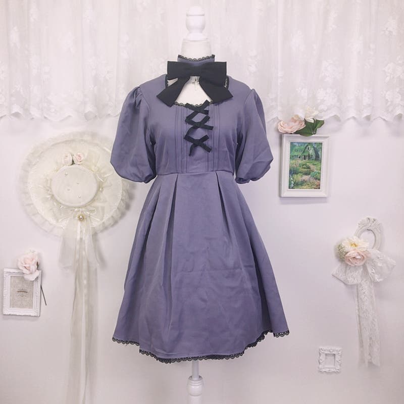 Dear My Love/ Yumetenbo purple dress w/ choker size M 1953