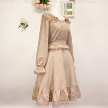 Load image into Gallery viewer, honey cinnamon double button lace ruffled dress 1819
