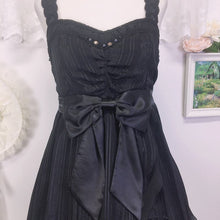 Load image into Gallery viewer, Axes Femme black layered chiffon cocktail dress 1977
