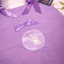 Load image into Gallery viewer, kuromi sanrio lace tote bag purple purse with ruffle bow straps 1790
