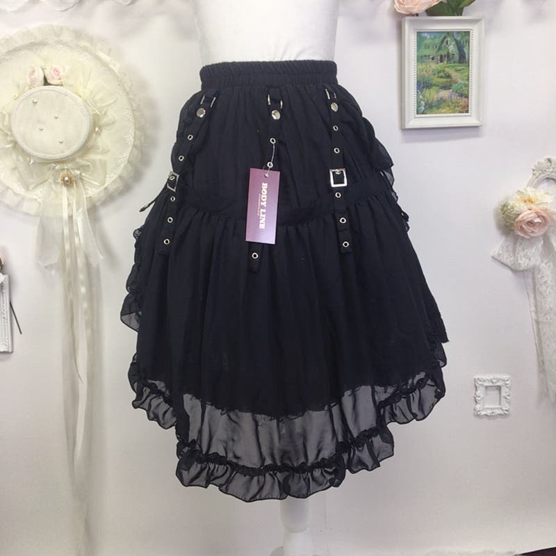 Bodyline gothic style belted skirt 1991