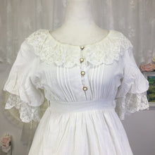 Load image into Gallery viewer, Amavel white dress with embroidered skirt 1790
