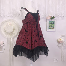 Load image into Gallery viewer, Axes Femme gothic style red and black lolita dress 1969
