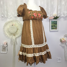 Load image into Gallery viewer, Liz Lisa brown lace and floral dress 1812
