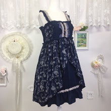 Load image into Gallery viewer, Axes Femme lolita style navy holiday dress1988

