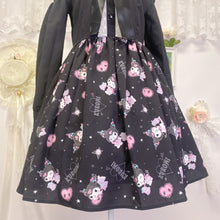 Load image into Gallery viewer, kuromi sanrio open shoulder collared cosplay lolita dress M 1870
