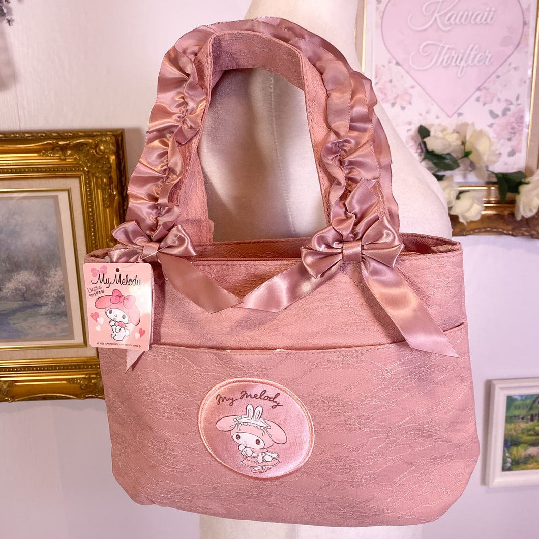 my melody sanrio lolita maid ruffle lace purse bag 1783