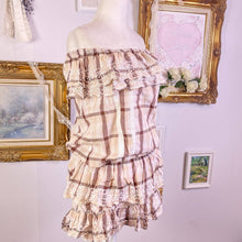 Load image into Gallery viewer, liz lisa plaid sleeveless blouse and culottes bloomers set
