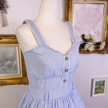 Load image into Gallery viewer, Axes femme poetique pastel blue princess waist dress 1681
