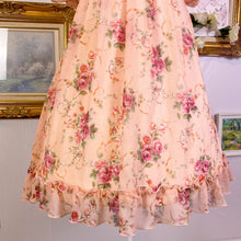 Load image into Gallery viewer, liz lisa vintage floral chiffon cross neck dress 1683
