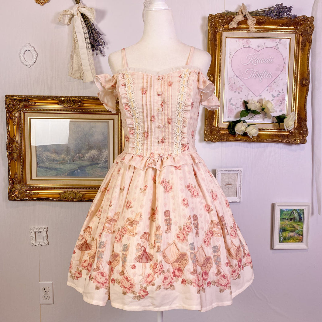 liz lisa open shoulder nutcracker floral dress 1685