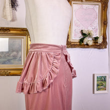 Load image into Gallery viewer, e hyphenworld gallery bon bon apron velvet velour skirt 1730
