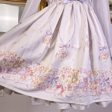 Load image into Gallery viewer, liz lisa TALL M/L size teddy bear present dress in pastel purple 1711
