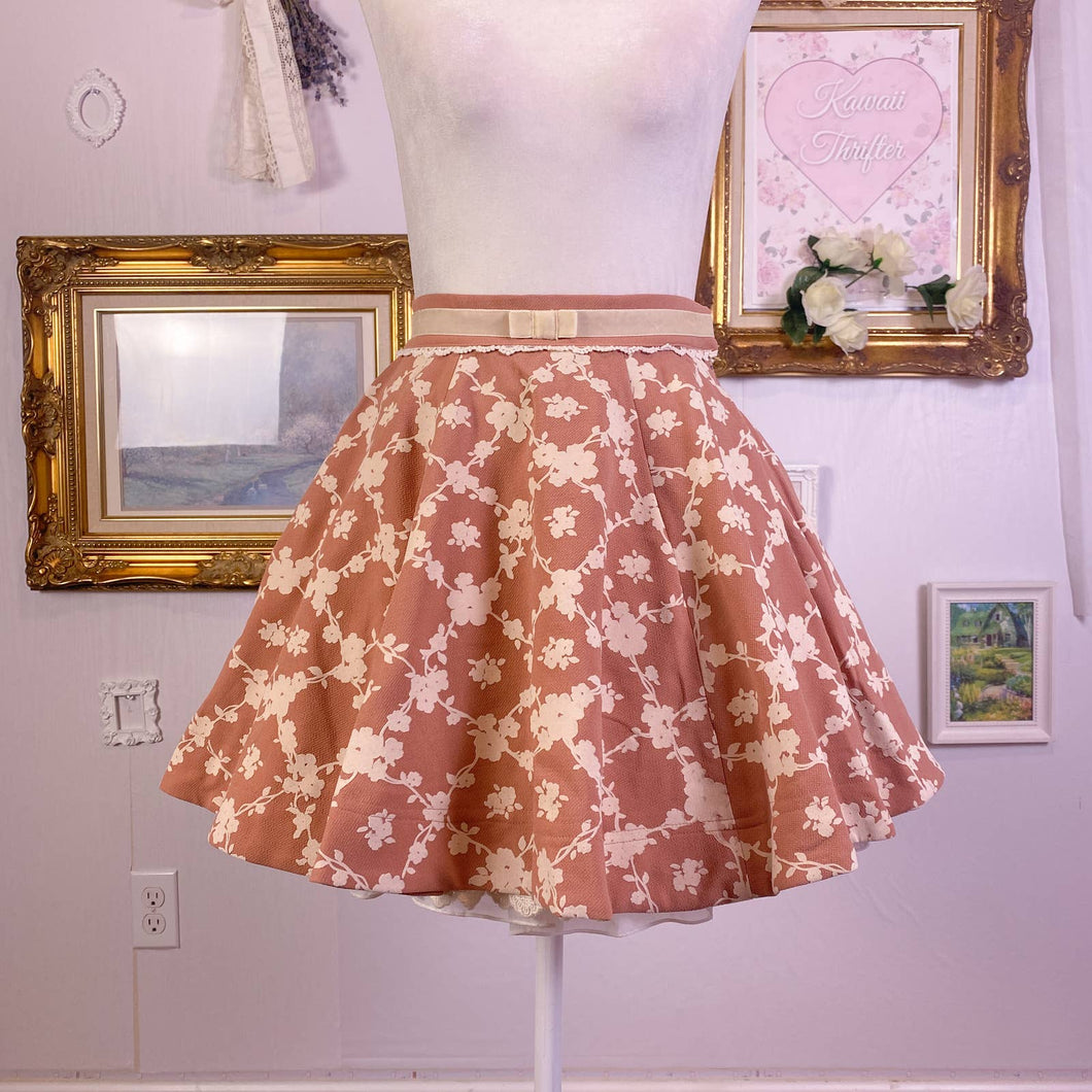 Liz lisa floral waist accent skirt with lace trim 1646