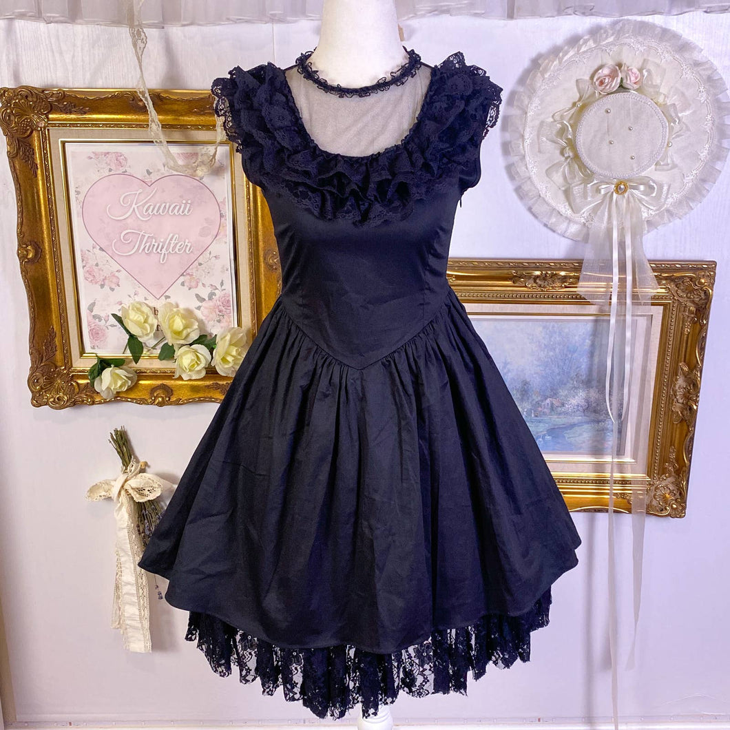 La pafait gothic lolita lace black dress