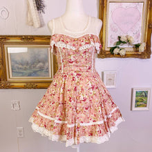 Load image into Gallery viewer, Liz lisa floral cotton and crochet lace dress 1706
