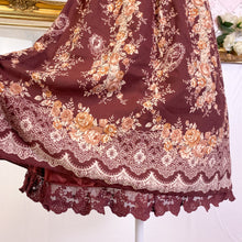 Load image into Gallery viewer, axes femme bordeaux red floral boho dress 1682
