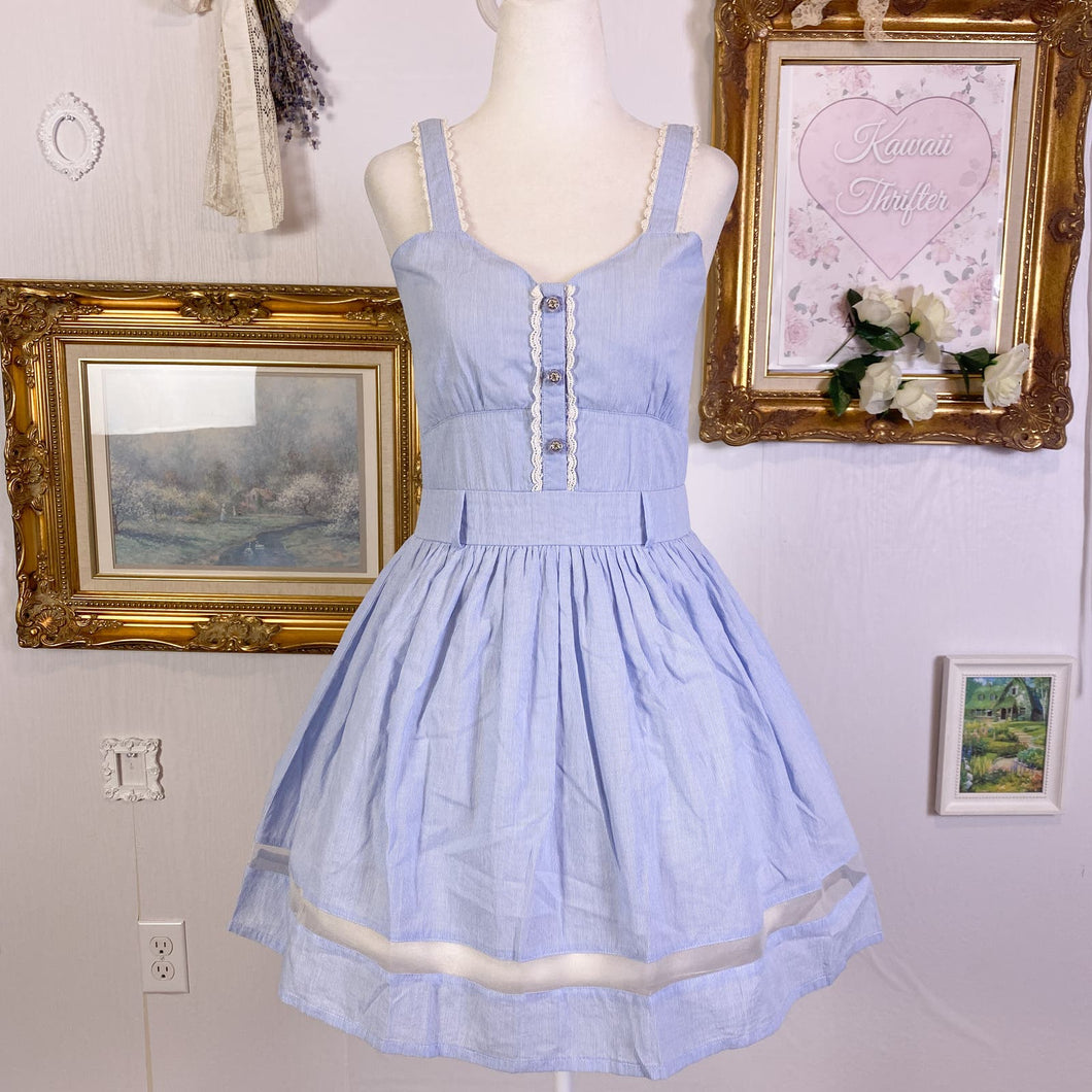 Axes femme poetique pastel blue princess waist dress 1681