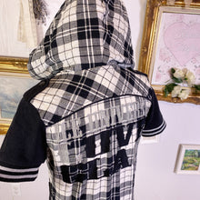 Load image into Gallery viewer, liz lisa doll y2k gyaru plaid faux 2-piece zipper snap hoodie cardigan 1673
