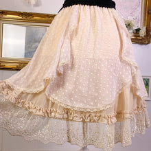Load image into Gallery viewer, axes femme curtain drape lace chiffon ruffled lolita cpk skirt 1714
