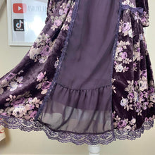 Load image into Gallery viewer, Axes femme velvet and chiffon floral princess dress
