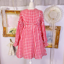 Load image into Gallery viewer, Dear my love gingham plaid dress M
