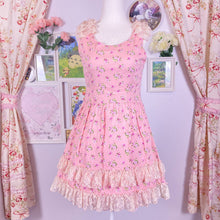 Load image into Gallery viewer, La pafait cotton pink floral lace dress
